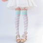 New version wide-pink green-pink color / Over-the-knee socks