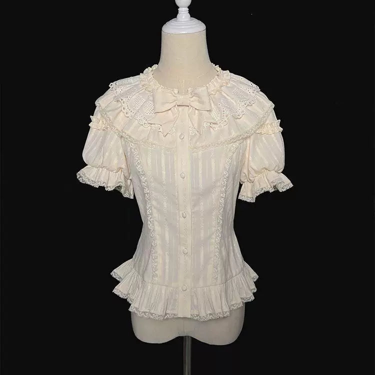 Sweetheart Dream Machine - Summer Doll - Short-Sleeve Lolita Blouse with Puff Sleeves