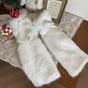 White strap fluffy sock cover / One Size