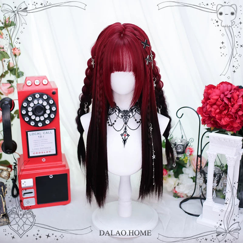 Dalao Home Sundial dark red black long wig - view 3