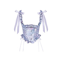With PUJI - Wisteria in the Mist - Classic Lolita OP Dress, Boned Bodice Detail - Corset In stock / S