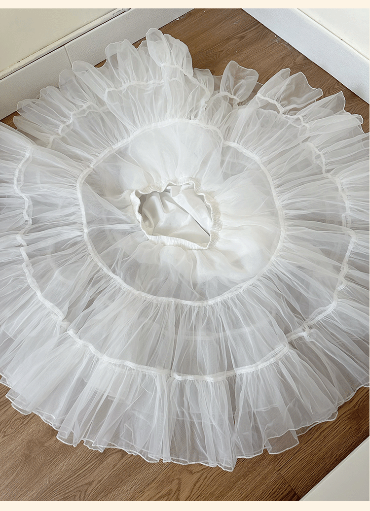 Niu Niu - Plus Size Lolita Petticoat - Daily & Puffy Version SK Skirt