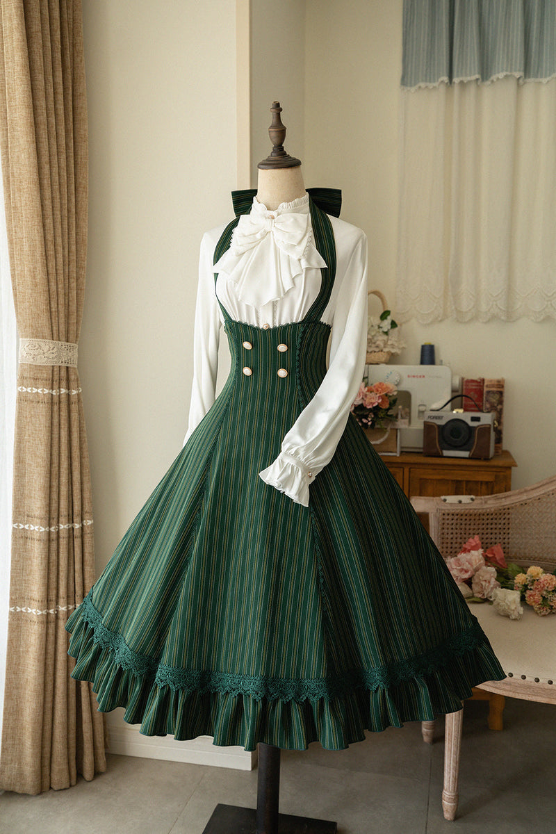 Forest Wardrobe - South of the Forest - Vintage Classic Lolita Halter JSK Dress, French Style Blouse