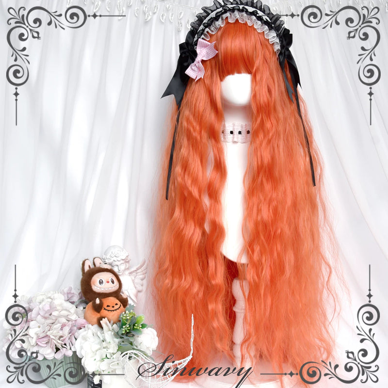 Sinwavy Waltz bright orange water-wave wig - view 5