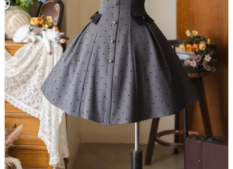 Forest Wardrobe - Forest Polotti - Heart-Print OP Dress - 5