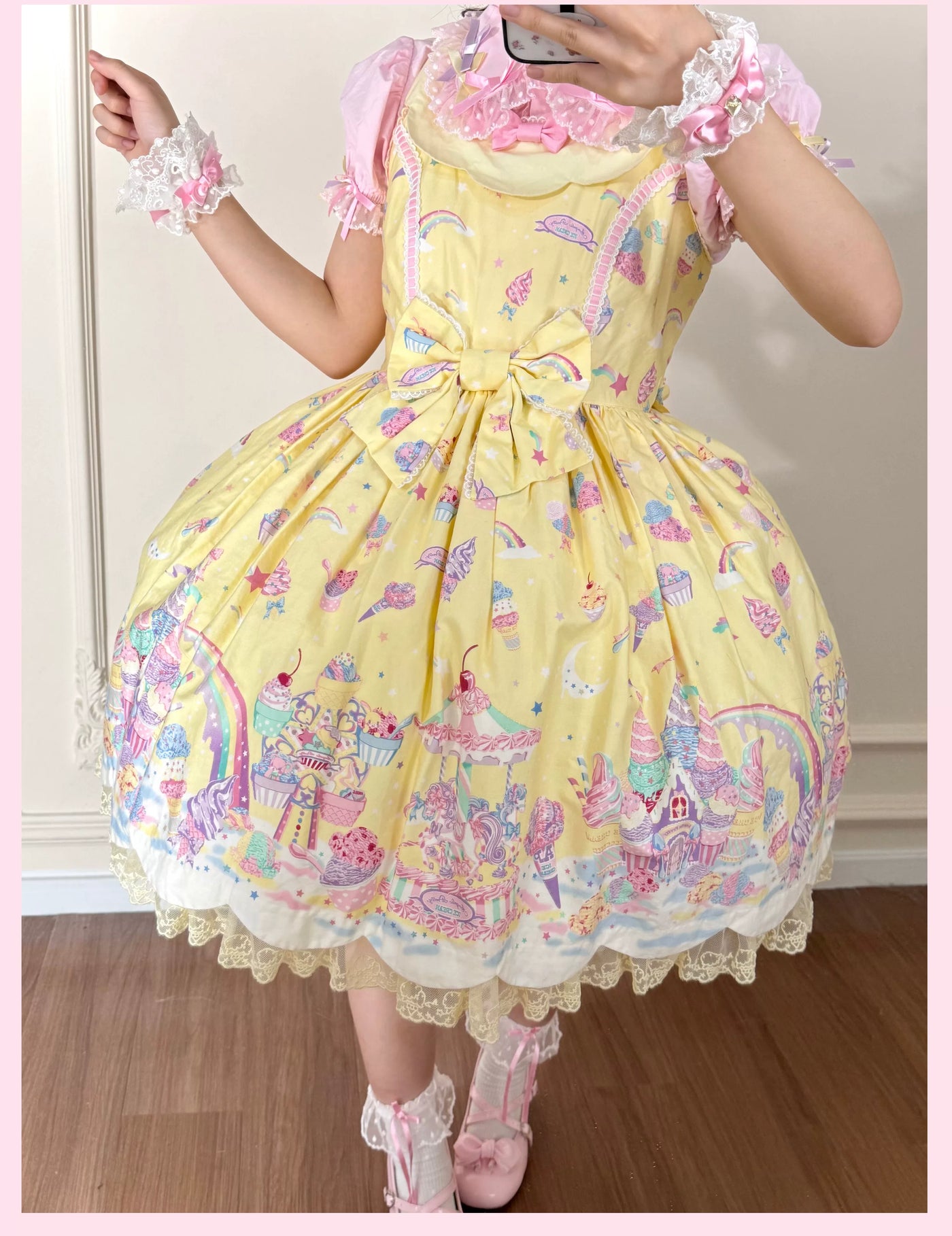 Tata Long Ear - Bath Ball Tata - Bell-Shaped Petticoat with Layered Ruffles