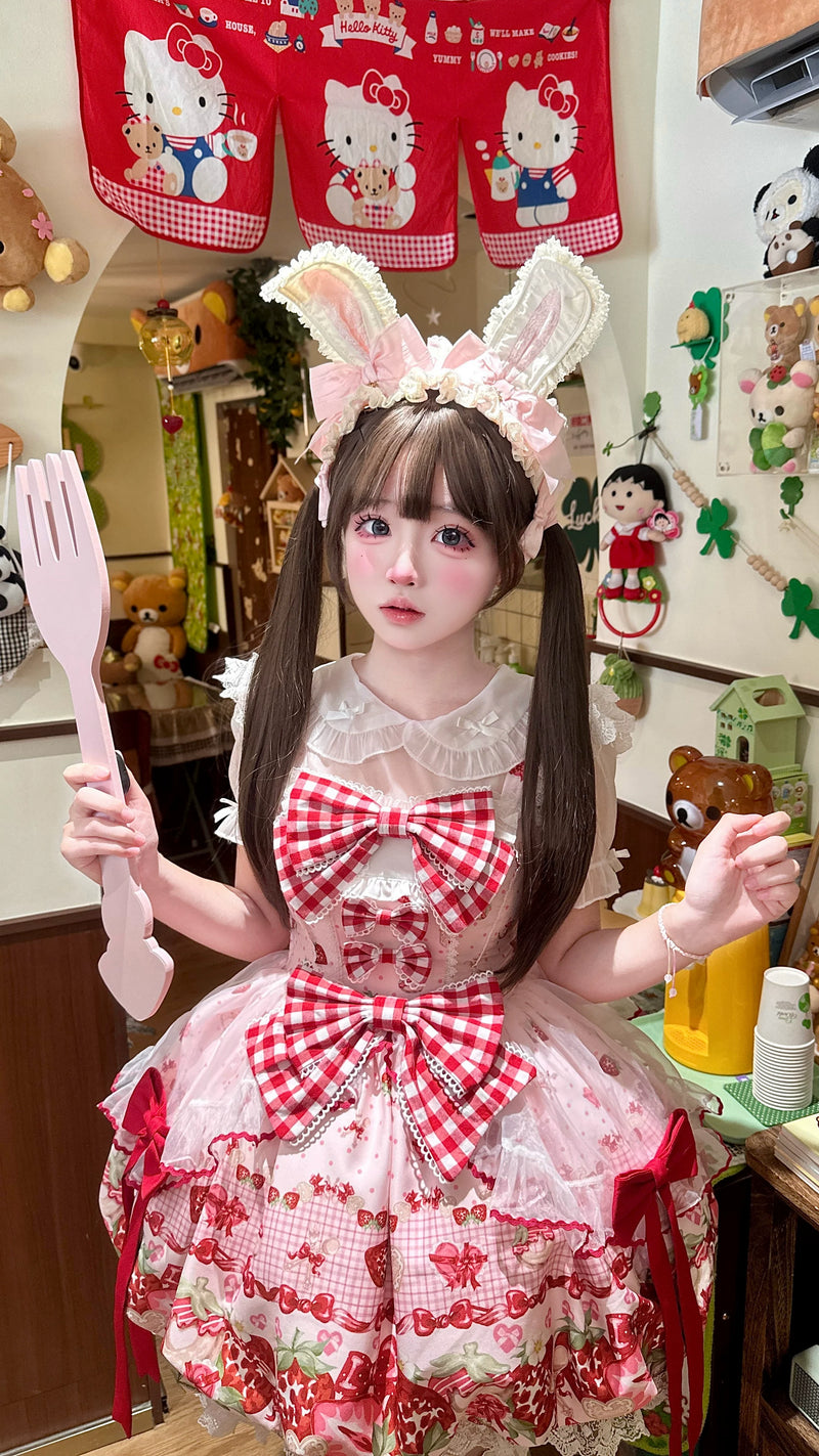 YoYo - Strawberry Sweetheart - Sweet Lolita jumper skirt dress