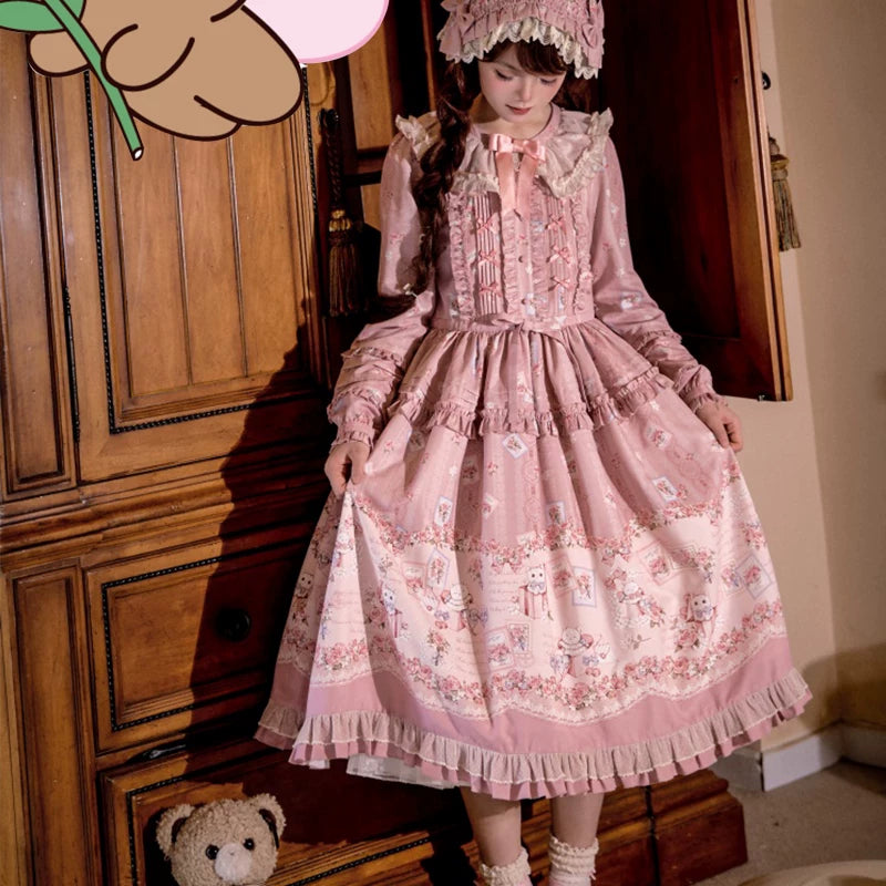 Yueele - Garden Bloom - Plus-Size Sweet Lolita OP Dress - detail view 8