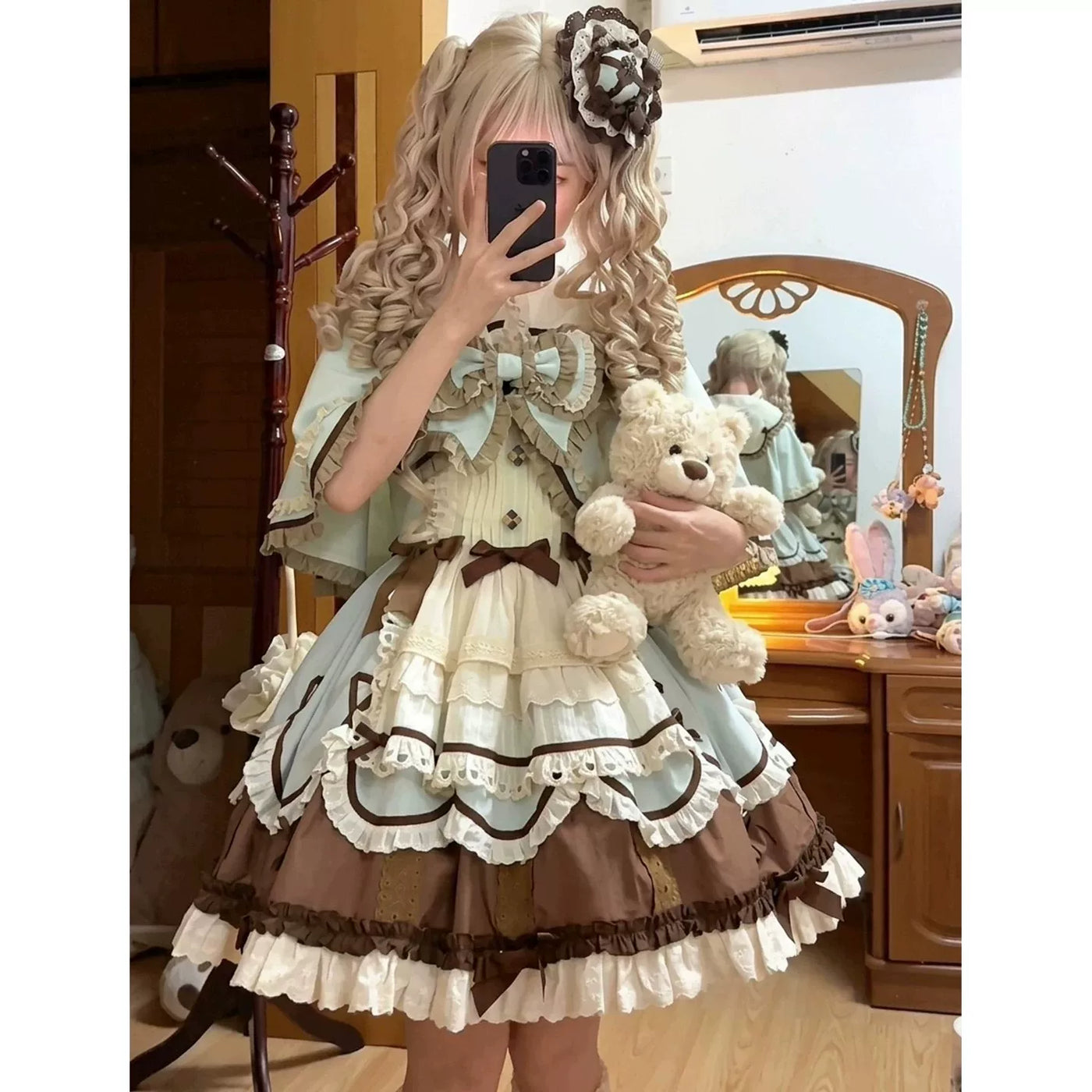 Creamy - Mint Chocolate Academy - JSK Set with Cape and Lace Trims