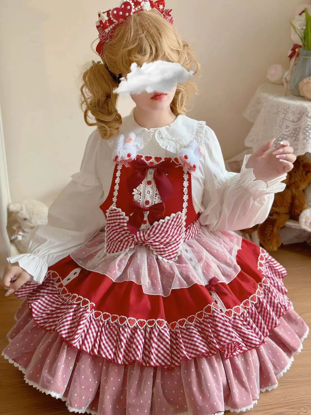 Lady Han Sweet Cute OP dress by Lolita Fetch featuring a charming, original design with a feminine, vintage-inspired silhouette.
