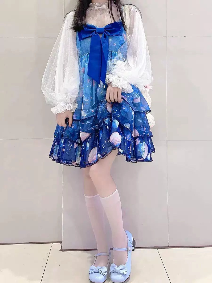Sweetheart Dream Machine - Siren - Mesh Inner Layer with Lantern Sleeves