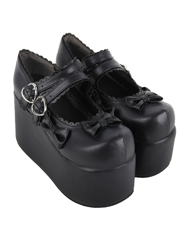Angelic imprint - Angelic Imprint - Punk Lolita Shoes High Platform Shoes with Bow