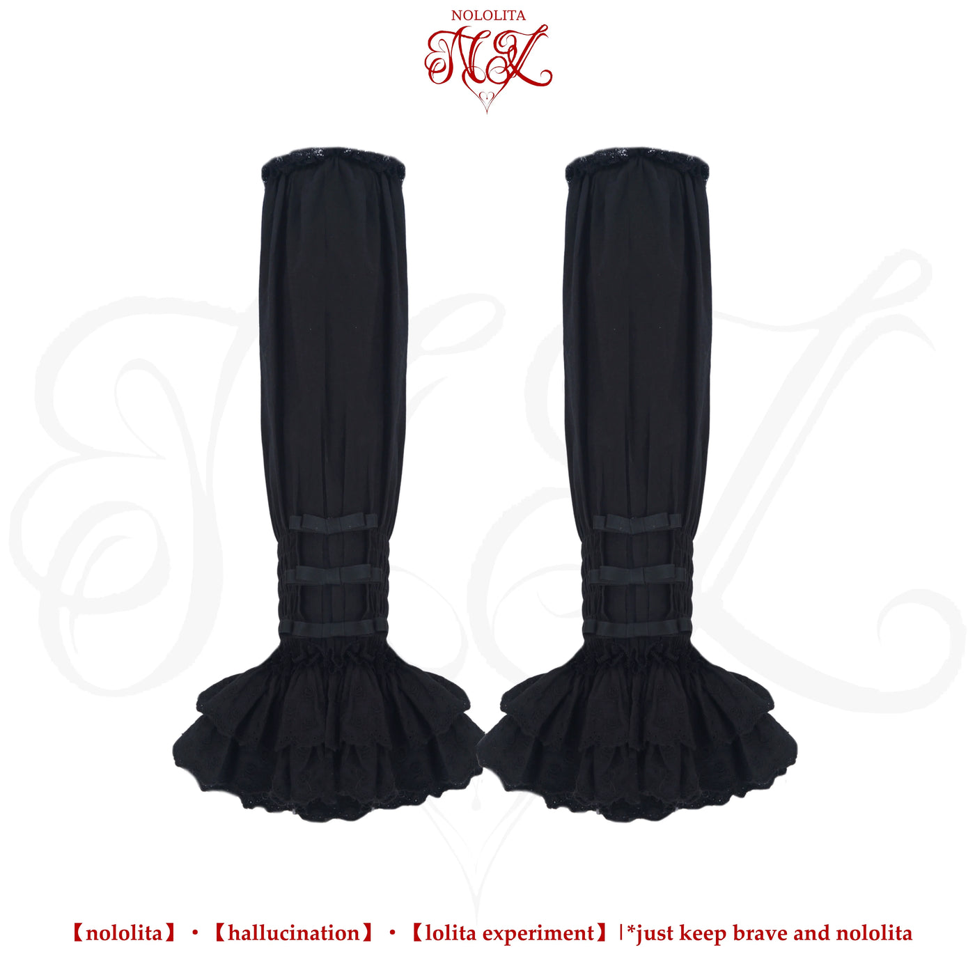 Nololita - Nightingale - Doll-Collar Blouse with Sleeve, Bow Tie and Lace Sock Options - option image