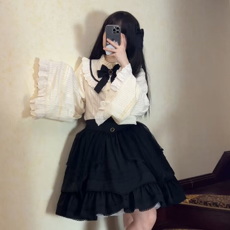 Uncle's Workshop - Rich Girl - Elegant Lolita Blouse and Skirt, Detachable Sleeves