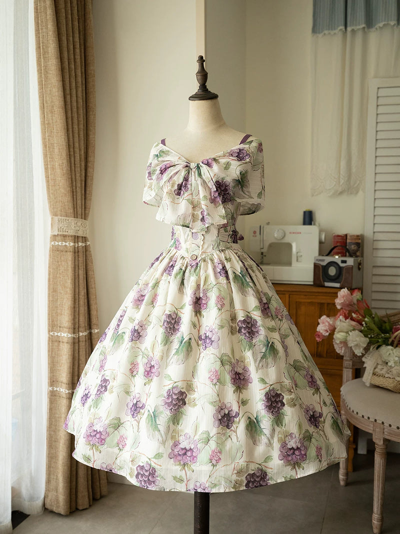 Forest Wardrobe - Forest Grapes - Classic Lolita JSK Dress and Headband - 8