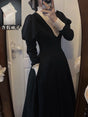 Separate-piece set: top + skirt + detachable cuffs / S