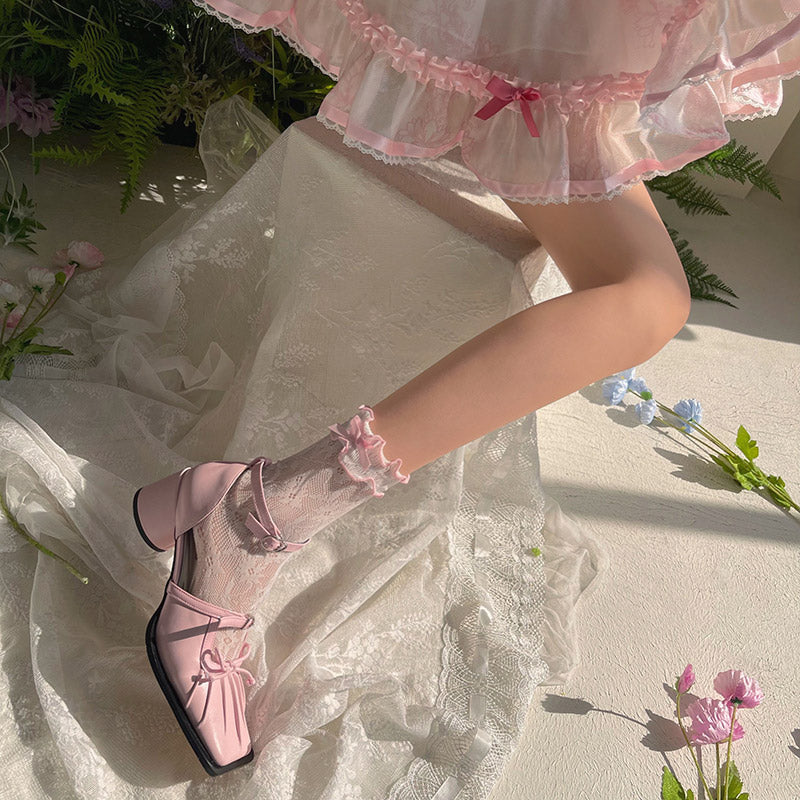 WAGUIR - Kawaii Lolita Thin Lace Socks - Socks