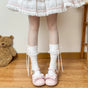 White socks with pink bow / One Size