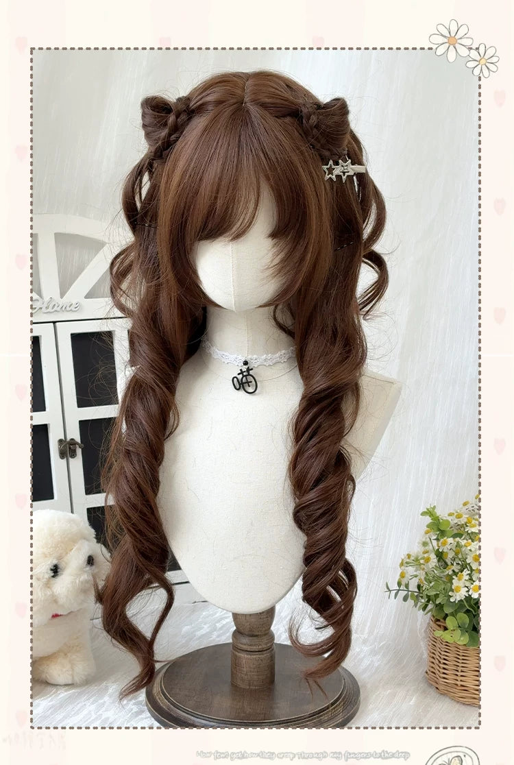 Kunkun Fish Bear Biscuit long curly wig - additional view 3