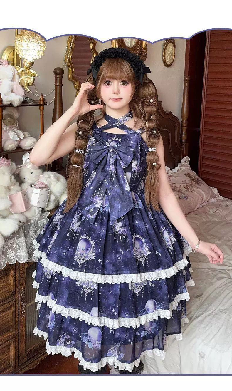 Sweetheart Dream Machine - Star Moon Mirage - Sweet Lolita JSK dress with celestial