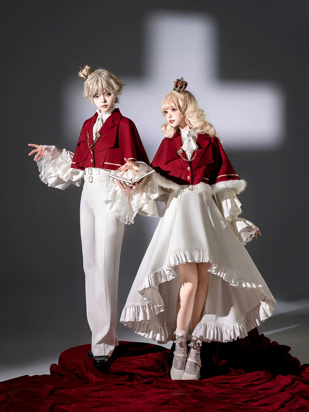 Every Page of The Poem - Night & Day Sonata - Ouji Lolita Princess Sleeve Shirt & Pants Suit