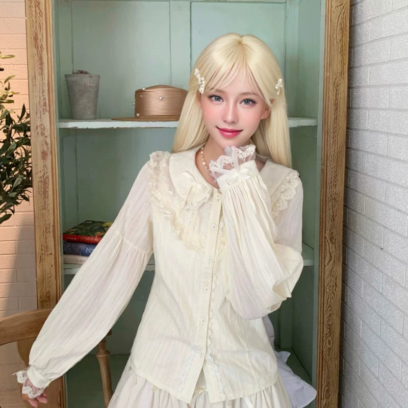 Yueele - Cloud Puff - Plus-Size Lolita Blouse - detail view 10