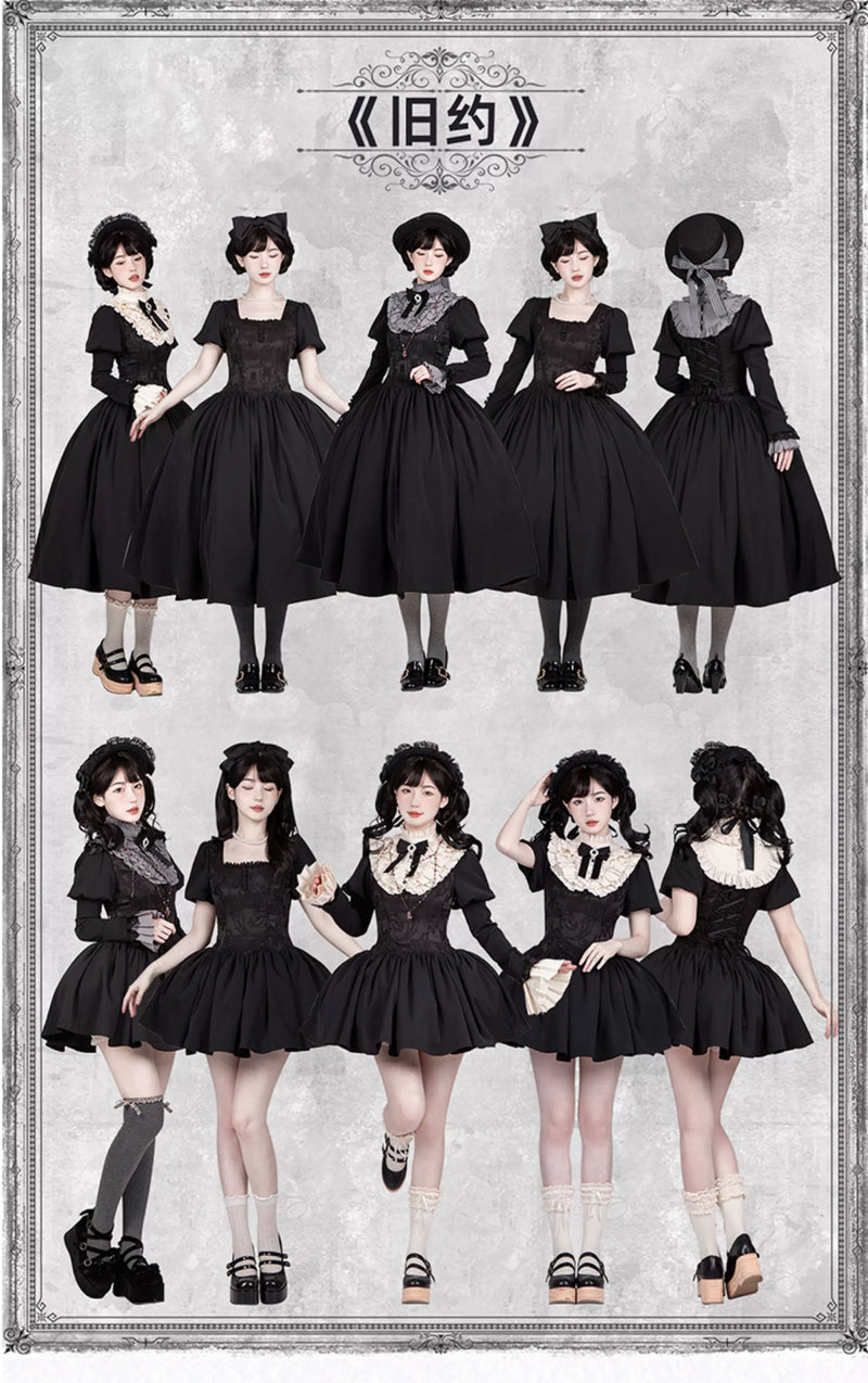 With PUJI - Old Testament - Lolita OP Dress, Detachable Styling detail view 6