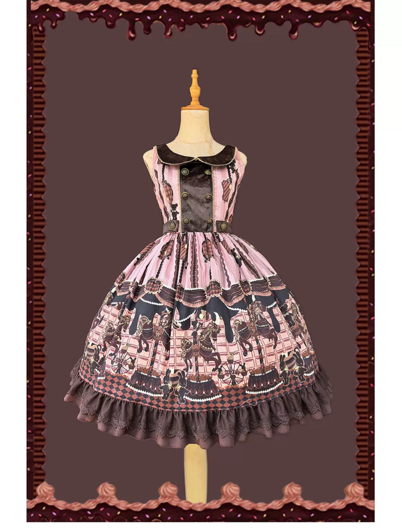 Infanta - Chocolate Carousel - Cotton Sateen JSK