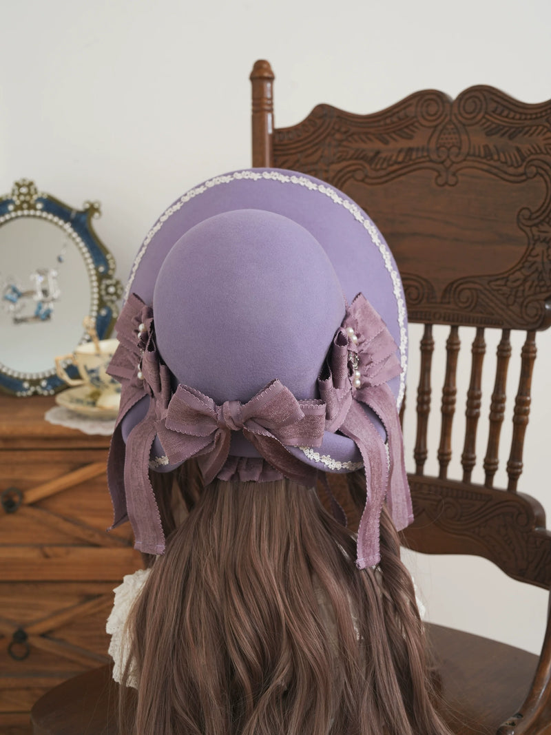 Star Box - Pearl Lady - Broad-Brim Bonnet with a Side Bow
