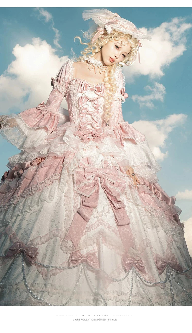 Emoji Dream - Sweet Lolita Princess Evening Dress - Floor-length pink
