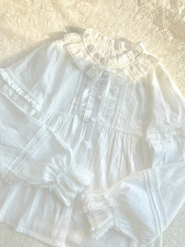 Yilia - Elegant Cotton Long-Sleeved Shirt - Innerwear