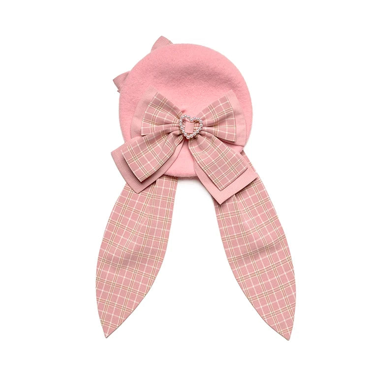 Yupbro - Helford - Coordinated Lolita set with pink plaid blouse and Peter Pan collar