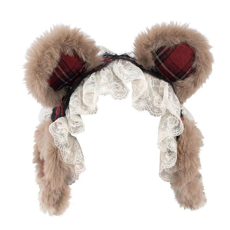 OCELOT - Kurikuma Cocoa - Christmas Plaid Lolita JSK, Hooded Cape