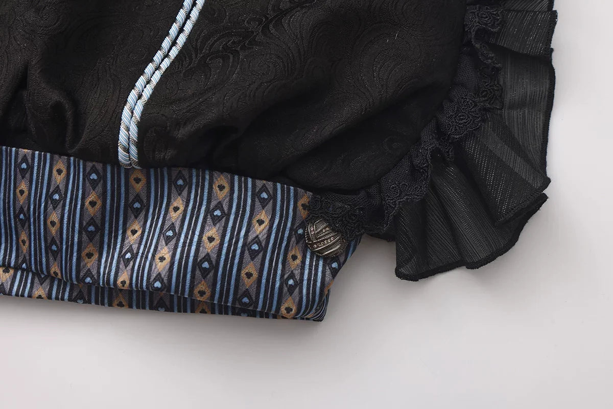Immortal Thorn - Immortal Bunny's Invitation - High-Waist Ouji Lolita Lantern Shorts, Detachable Straps