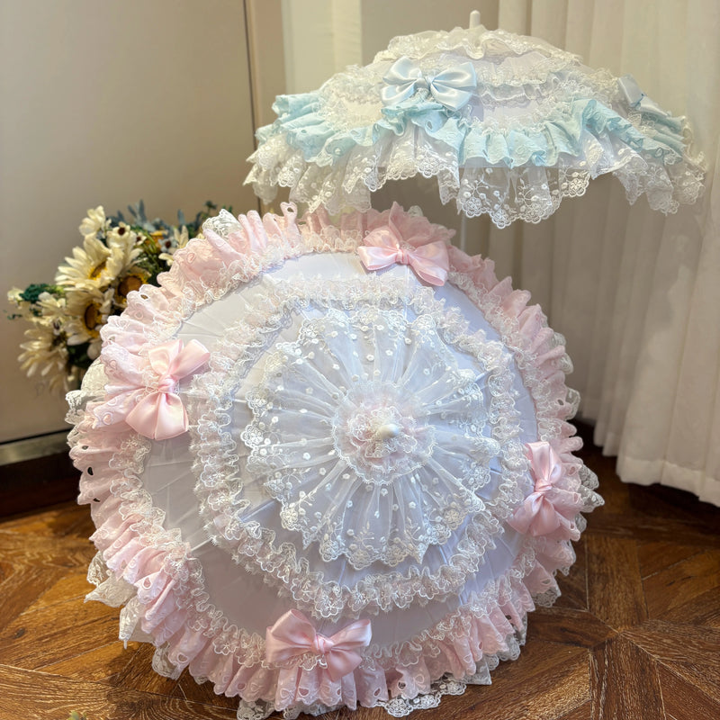 Independent Brand - Pastel Pink & Blue Sweet Lolita Parasol - product image 3