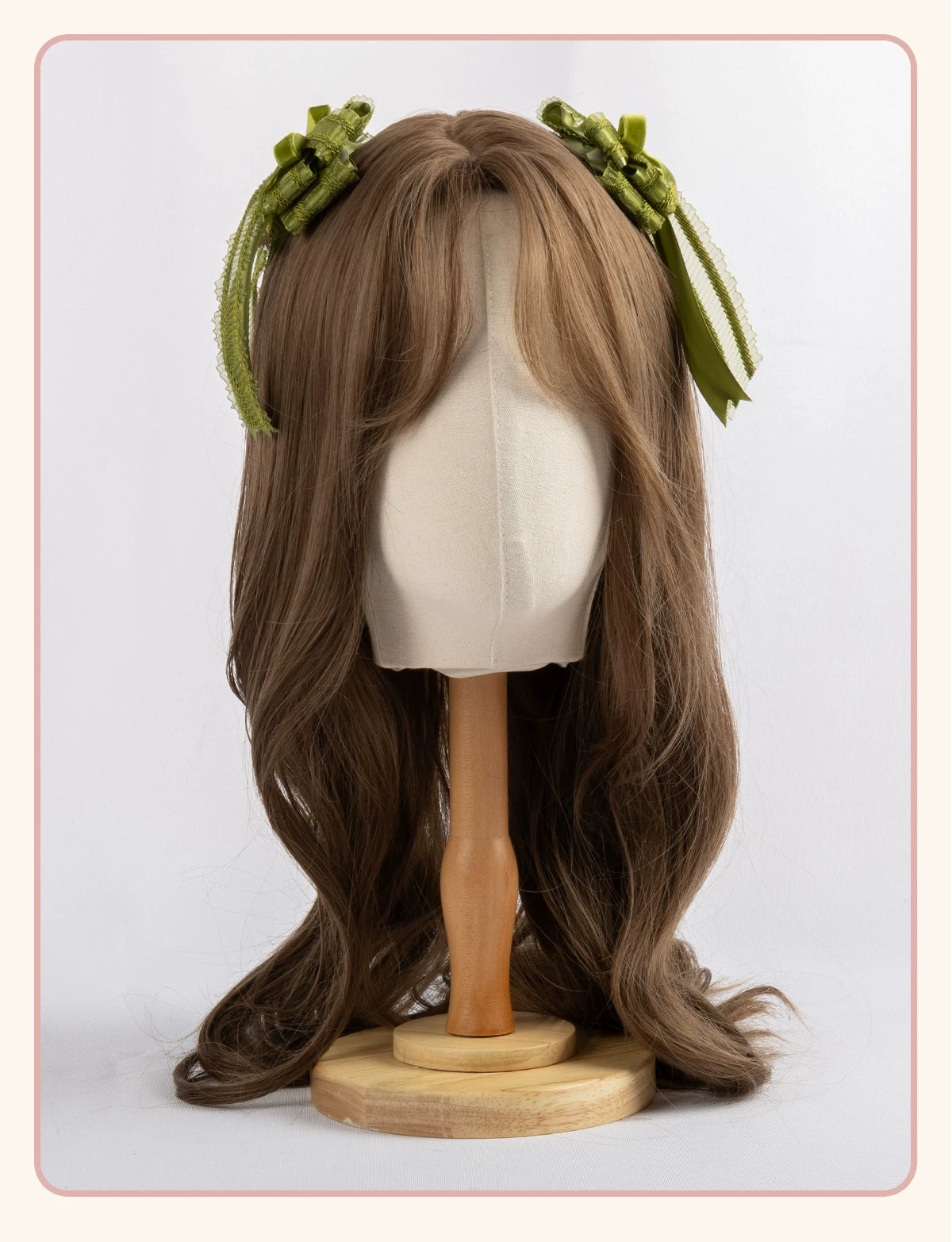 Stardust Rose - Lily of the Valley Woodland - Green Lace Lolita Headwear with Floral Ribbons