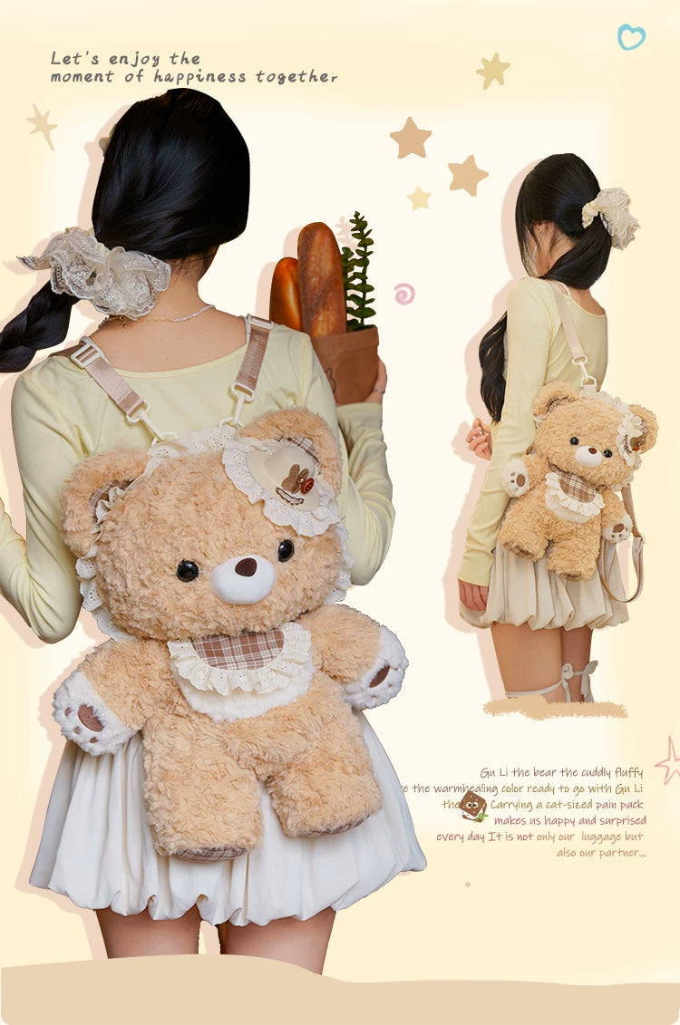 LambGuli - Little Bear Guli - Plush Bear and Rabbit Bags