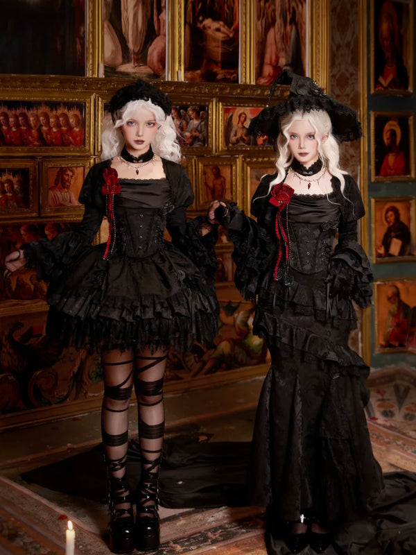 With PUJI - Twilight - Black Gothic Lolita Skirt Set, Witch-Inspired product view