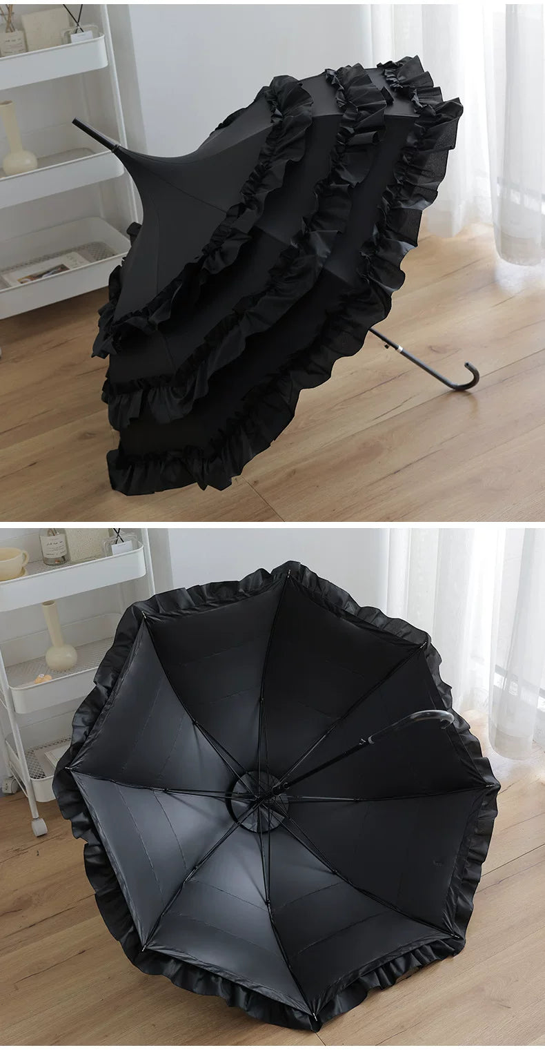 Independent Brand - Ruffle and Birdcage - Multi-Style Umbrellas with Lace Trims