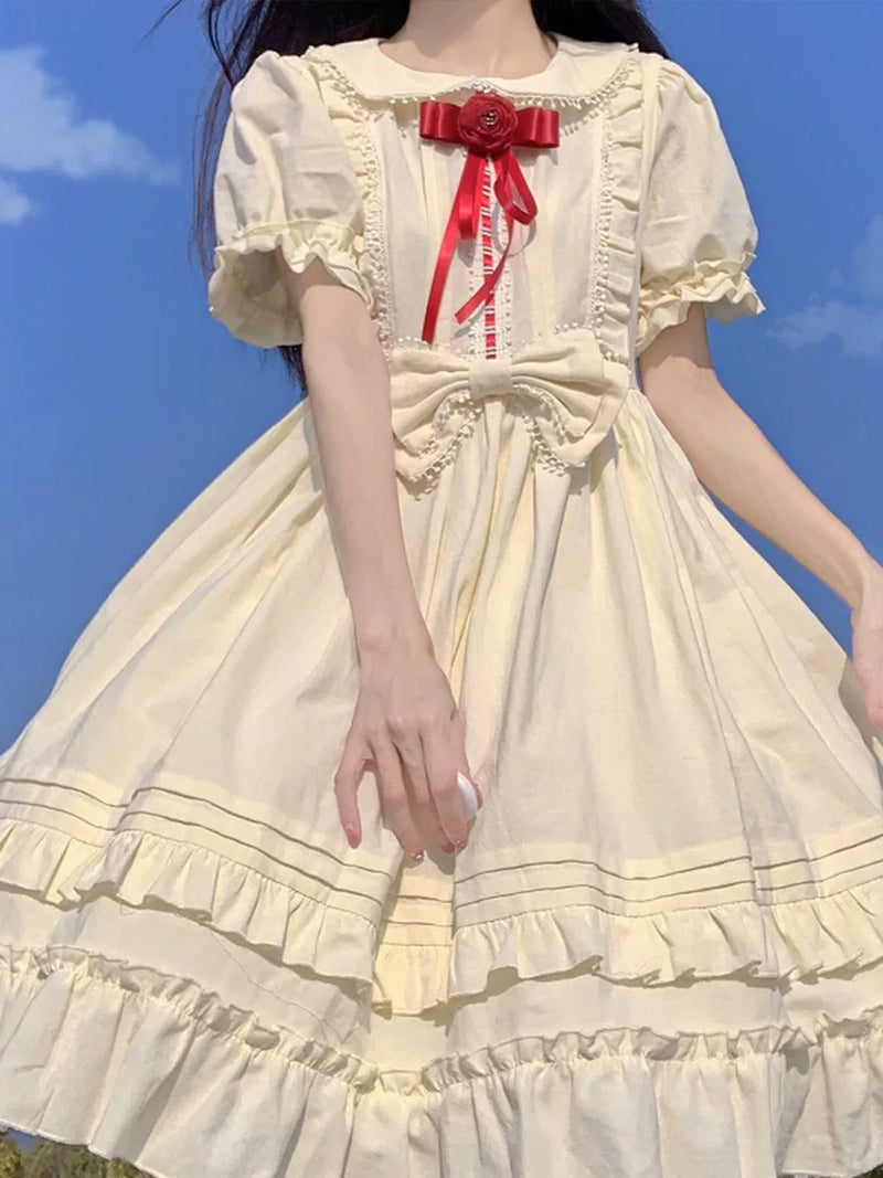 Yueele - Pastel Garden - Plus-Size Sweet Lolita OP Dress - detail view 4