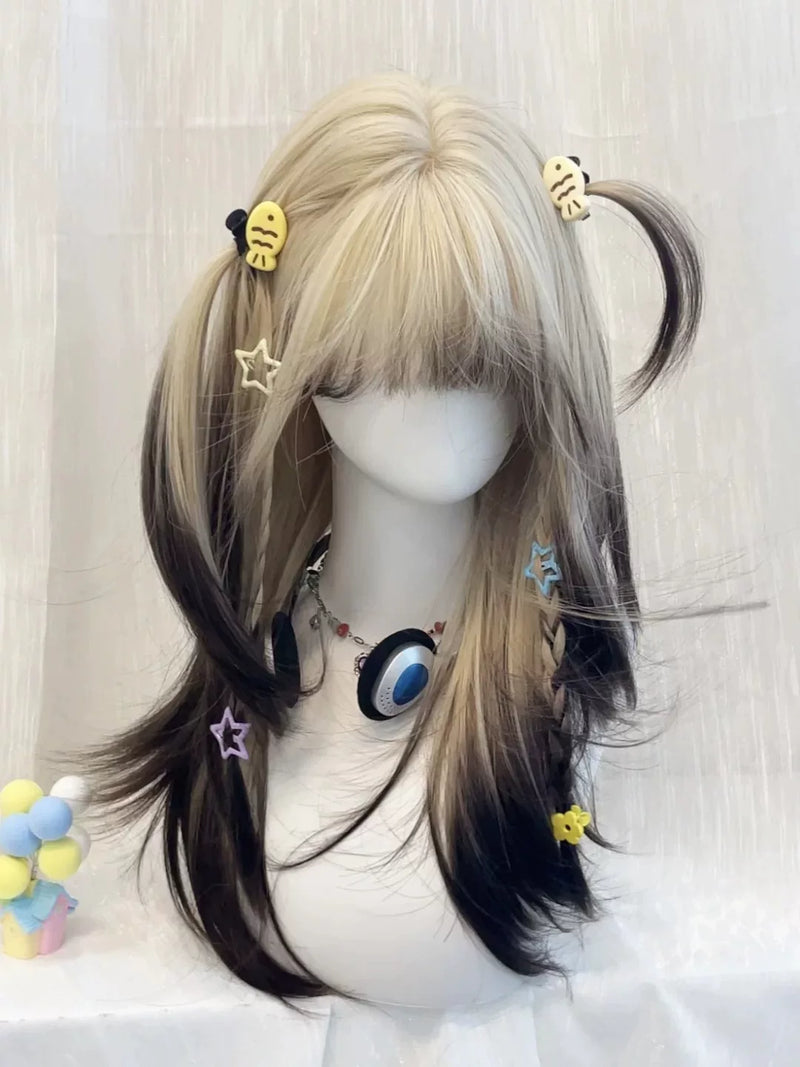 Kunkun Fish Siamese Cat highlighted straight wig - view 3