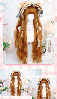 Dalao Home - “Huayan” Long Curly Orange-Brown Wig - Huayan Orange-Brown