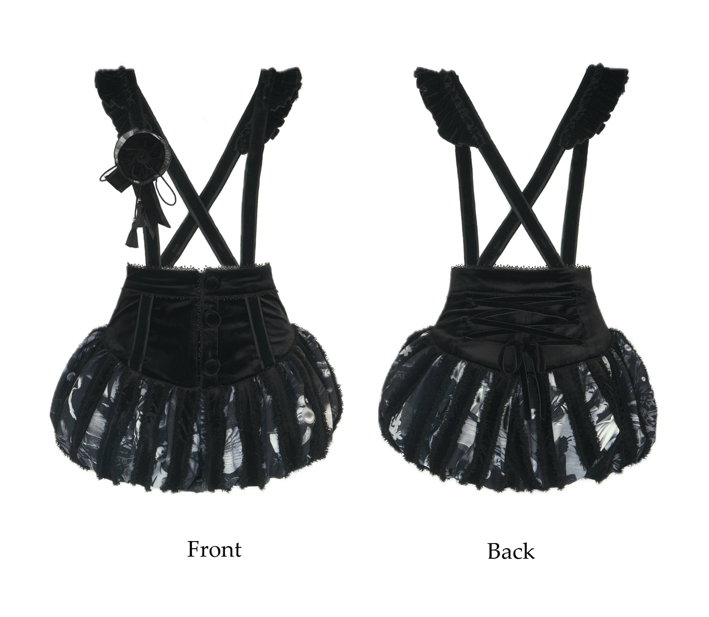 Nololita - Dream Within a Dream - Pumpkin Pants with Printed Suspender and Velvet Variants