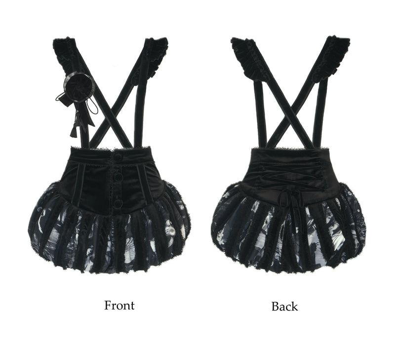 Nololita - Dream Within a Dream - Pumpkin Pants with Printed Suspender and Velvet Variants