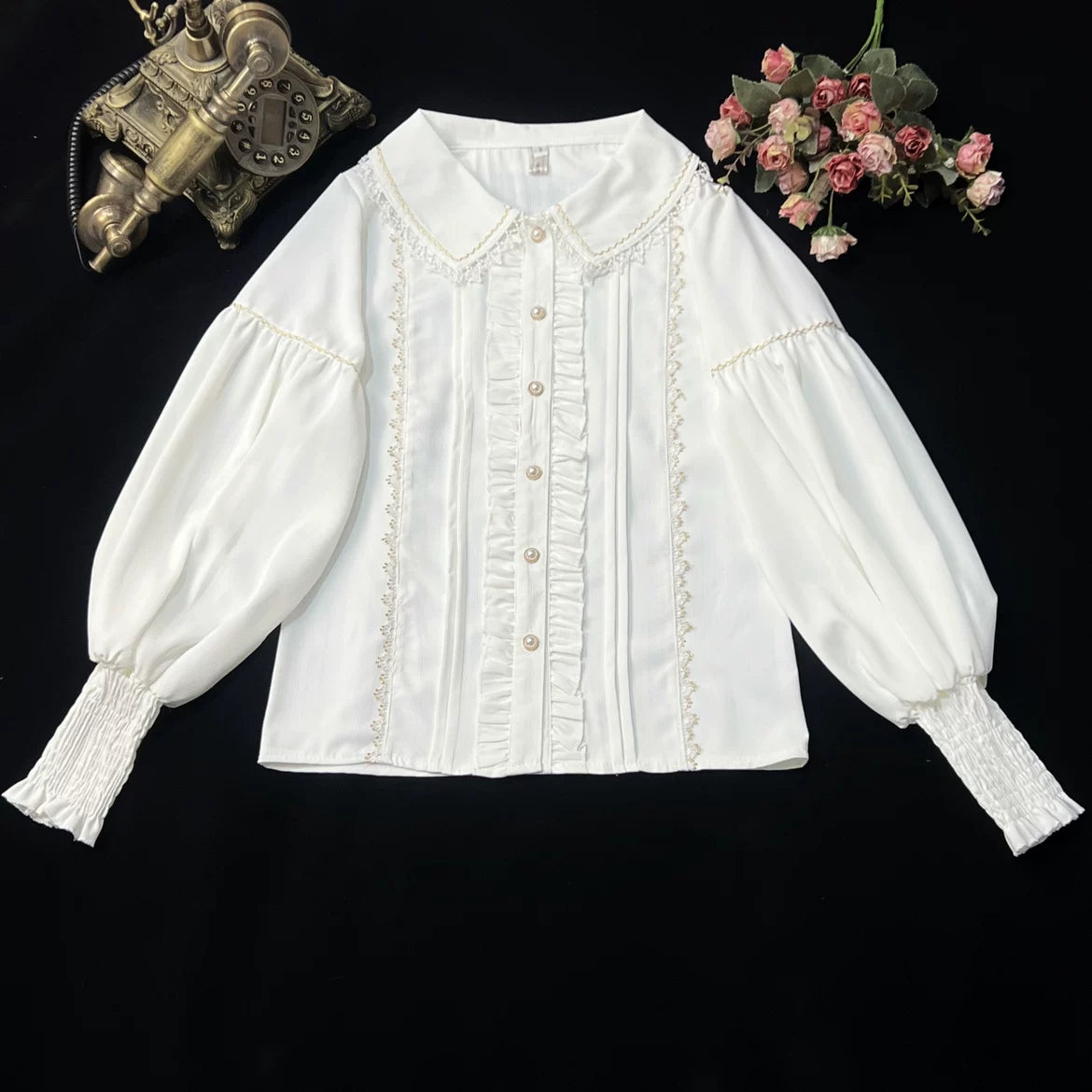 Dimeng Fenshi doll-collar leg-of-mutton sleeve Lolita blouse - view 2