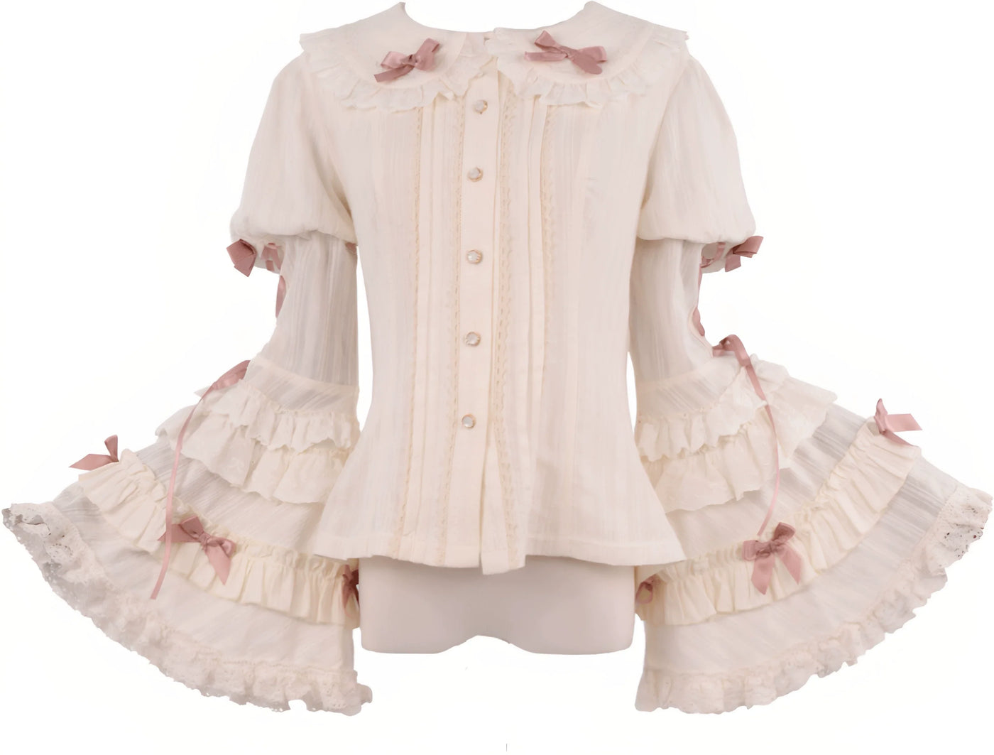 OCELOT - Antique Teddy Bear - Classic Lolita Printed JSK Dress with Ribbon Bows
