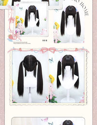 Dalao Home - Jinyu - Long Straight Twin-Tail Wig - Jinyu Black Tea