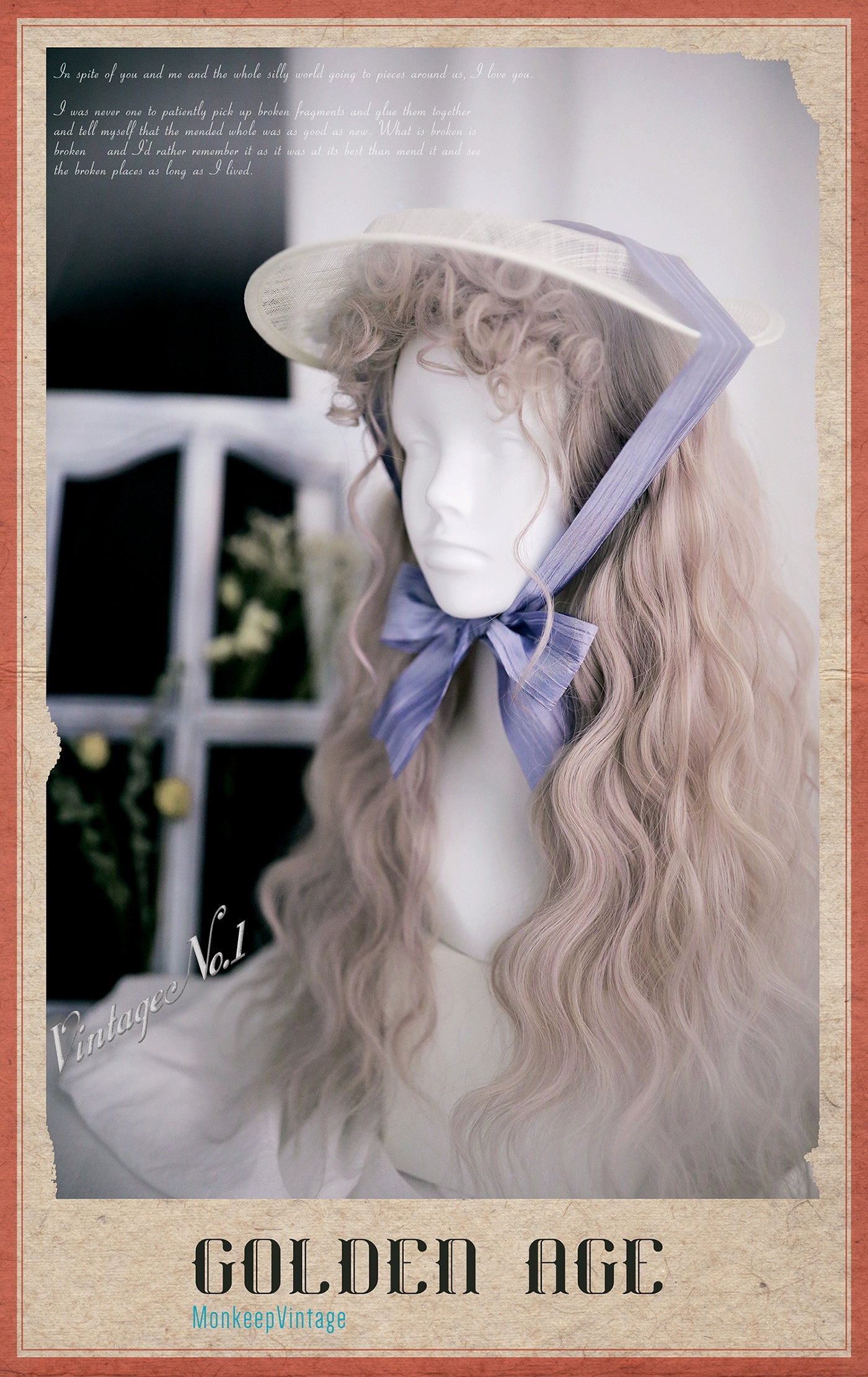 Spot MONKEEP Monkey Bajia GoldenAgeVINTAGE NO.1 Small Roll Bangs 60cm Textured Wig