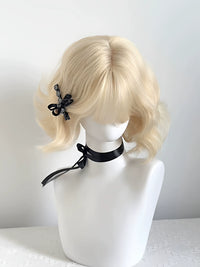Kunkun Fish - Cream Egg Roll - short blonde curly Lolita wig - Cream gold + hair net