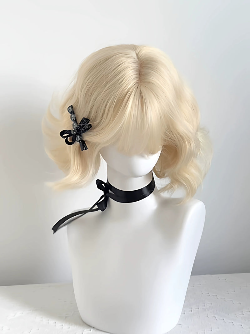 short blonde wool-curl Lolita wig - view 3